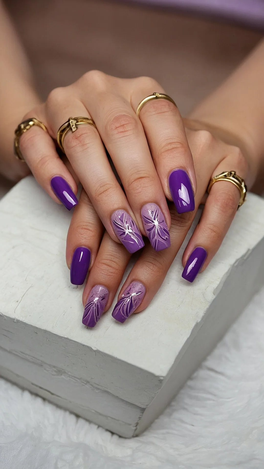 #2 Indigo Ink Nail Design