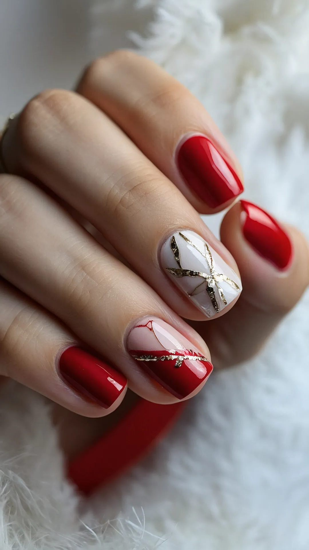 #2 Lipstick Lacquer Nail Design
