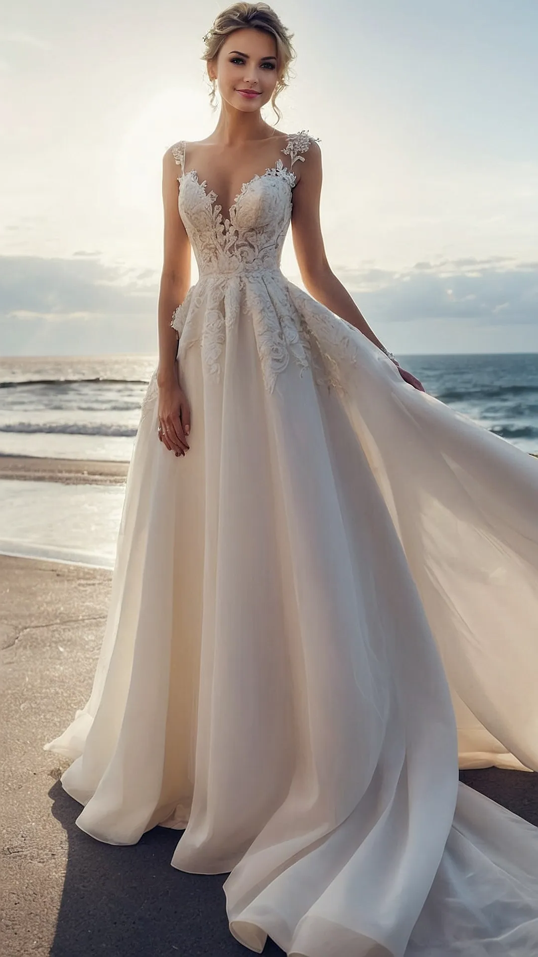 #3 Coastal Coral Wedding Dress