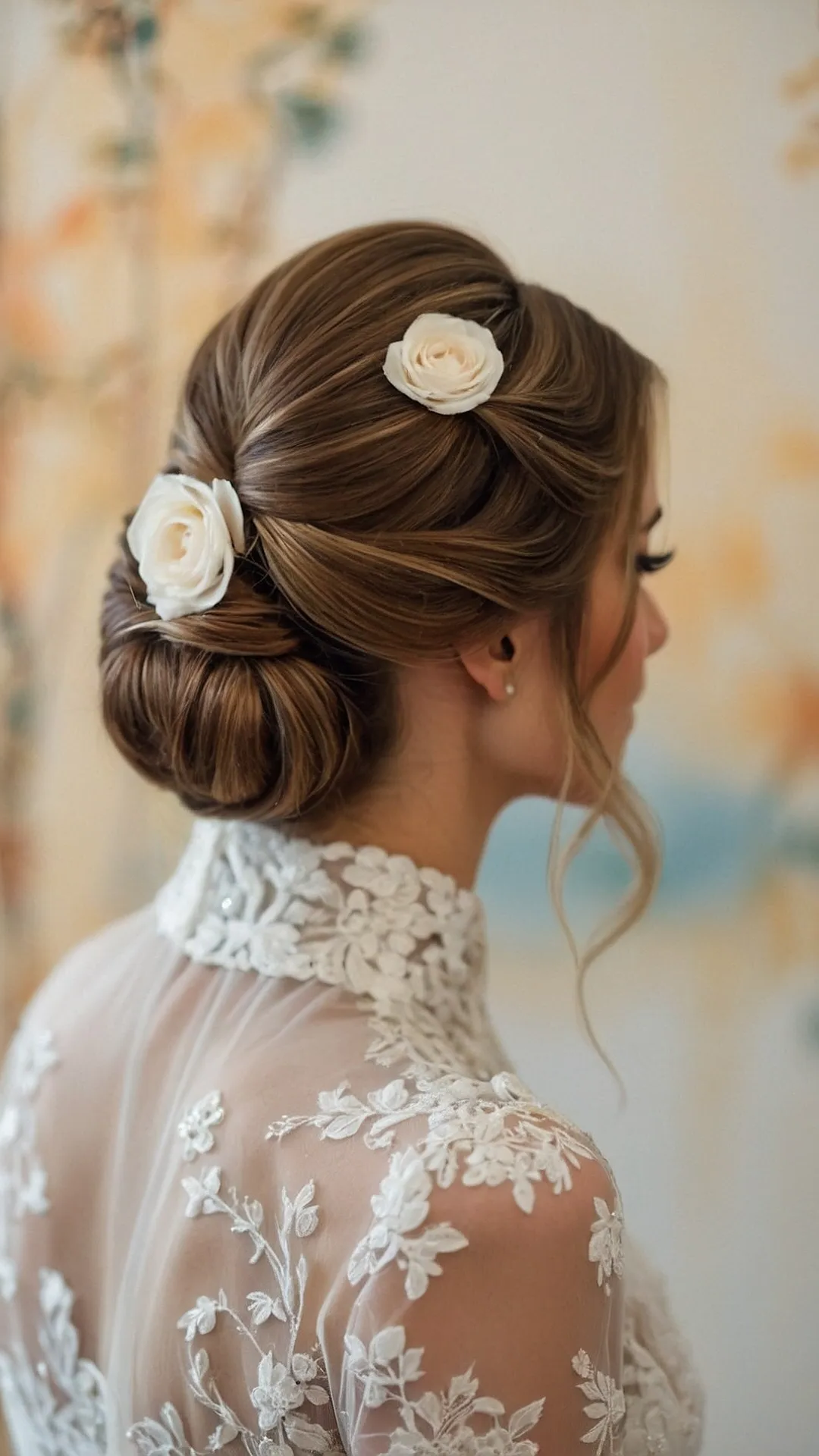 #5 Rose-Tinted Romance Updo for Weddings