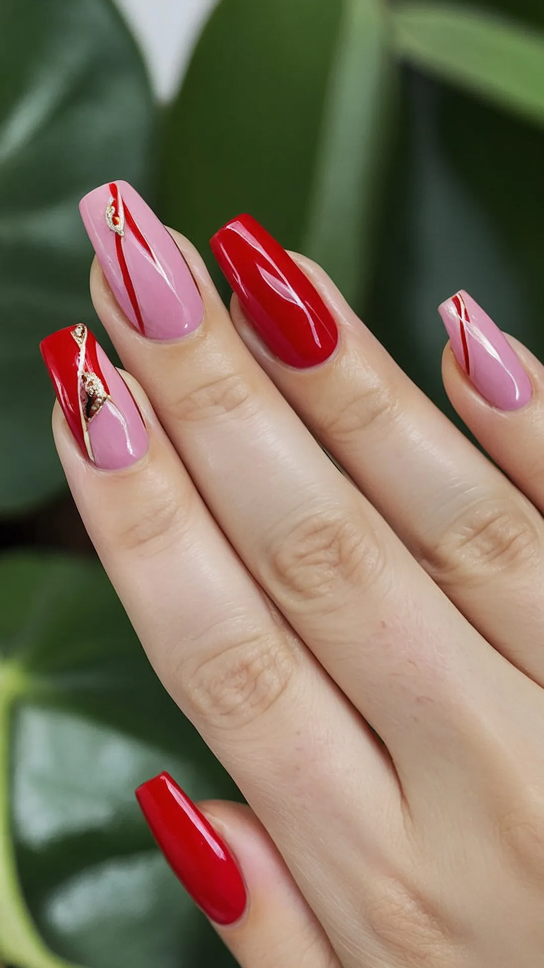 #5 Rose Powered Digits Nail Design