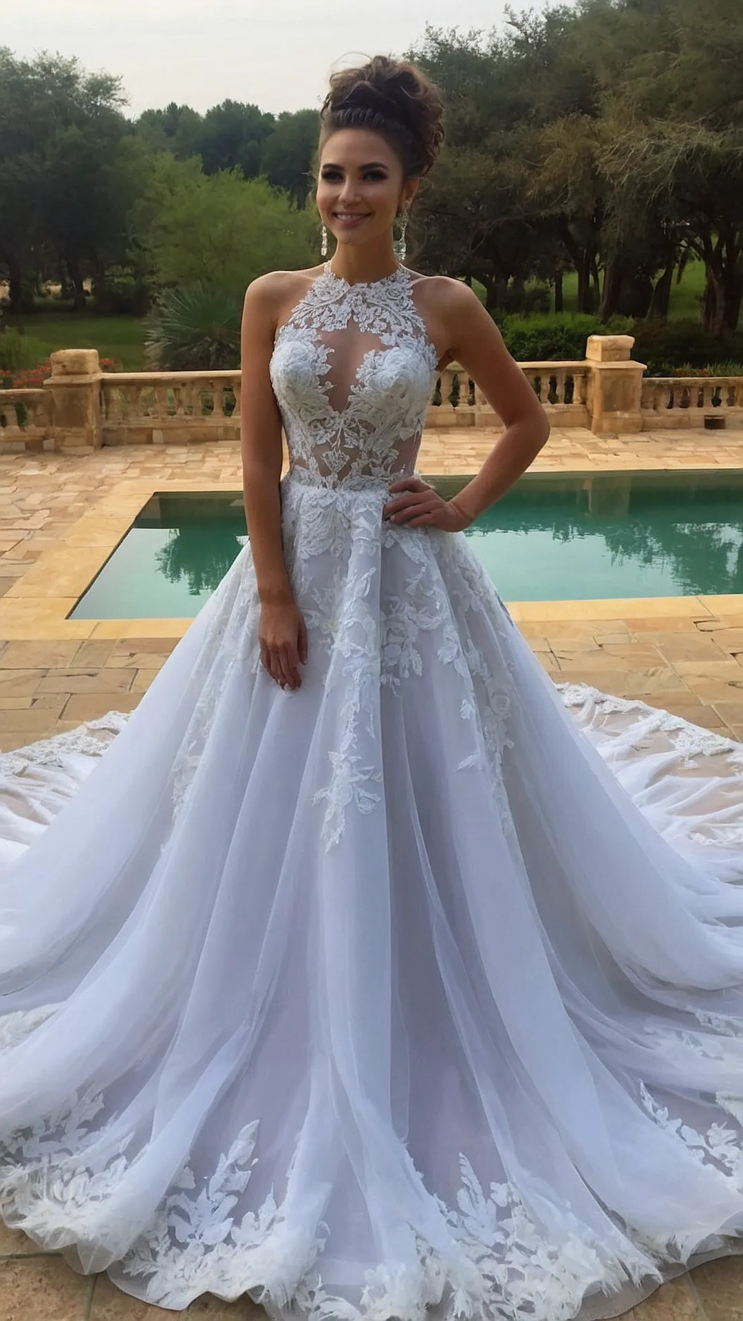 Aqua Aura Wedding Dress