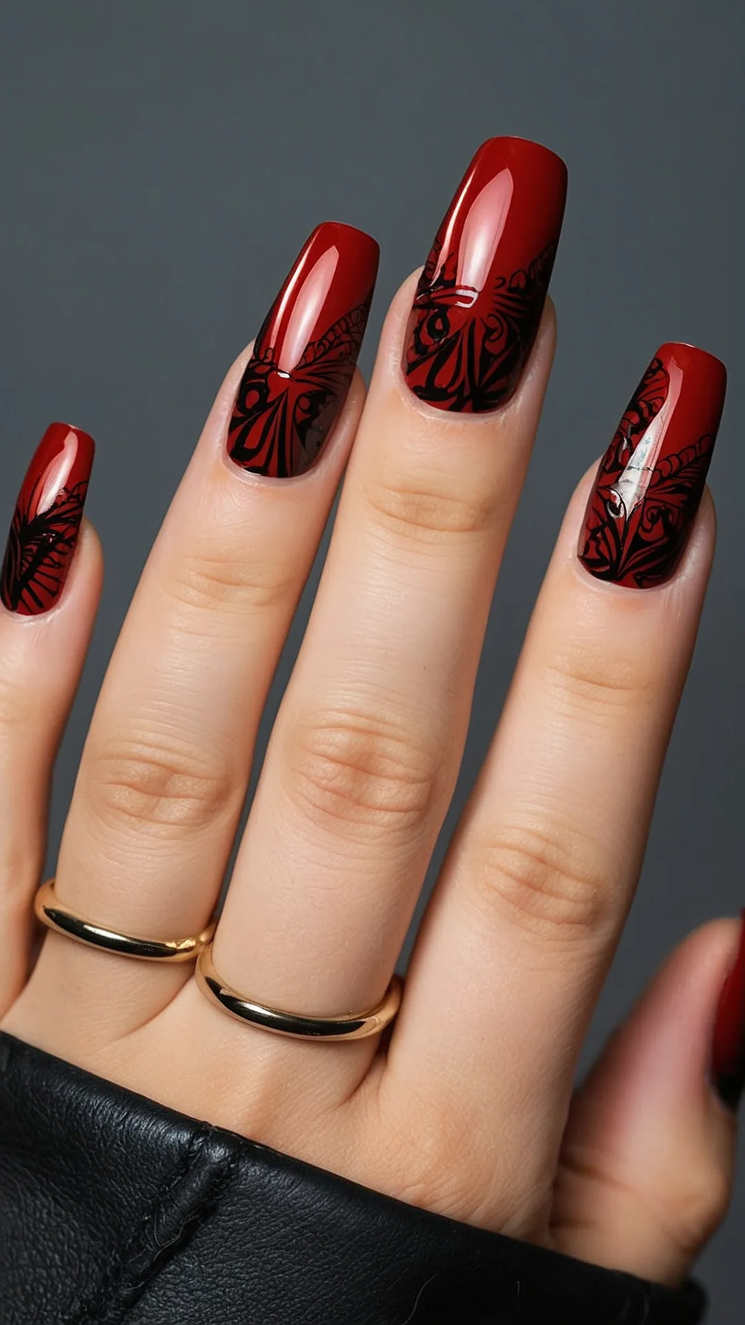 #6 Crimson Tide Acrylic Nails